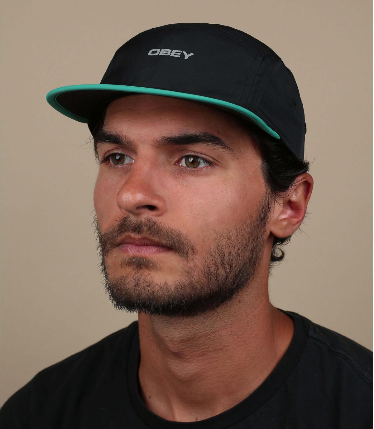 5 pannelli Obey nero blu Upperground 5Panel black 5 pannelli Obey nero blu Upperground 5Panel black